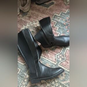 Women's Black Leather Boots